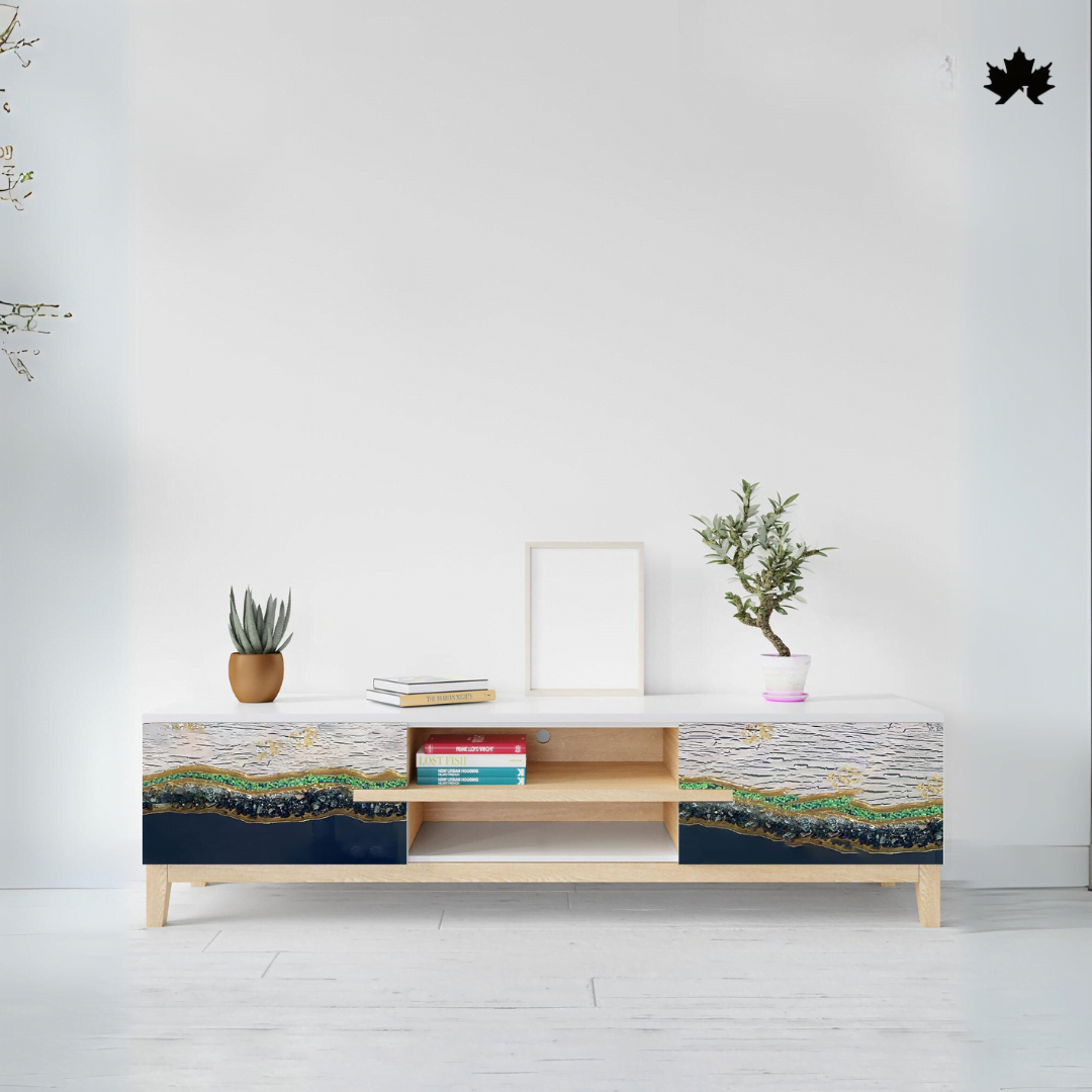 Aquatic Serenade - Nautical Art Console