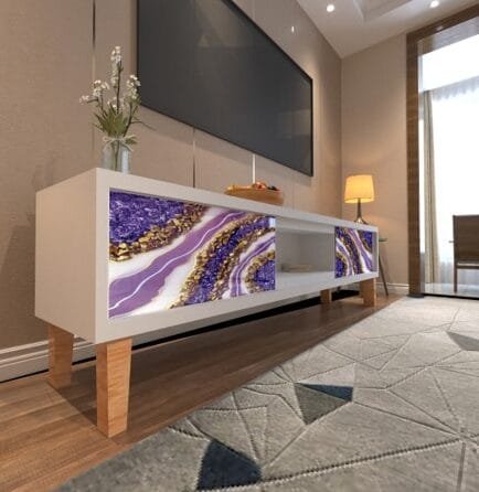 Amethyst Elegance Cabinet - Designer Storage Unit for Modern Interiors